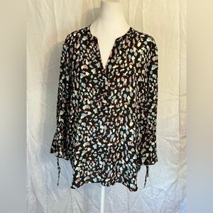 41 Hawthorn Black and Multicolor Blouse